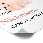 Modern Eerste Verjaardagsfoto Milestone Poster (Hoek)