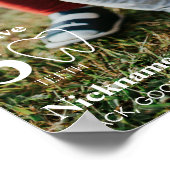 Modern Eerste Verjaardagsfoto Milestone Poster (Hoek)