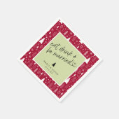 Modern Eet, Drink en Getrouwd Kerstpatroon Servet (Hoek)