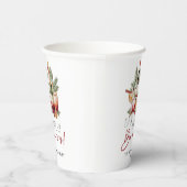 Modern Eet Drink en Wees vrolijk kerstvakantie Papieren Bekers (Rechts)