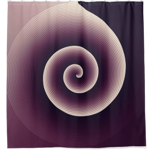 Modern Eggplant Twirl Douchegordijn (Voorkant)