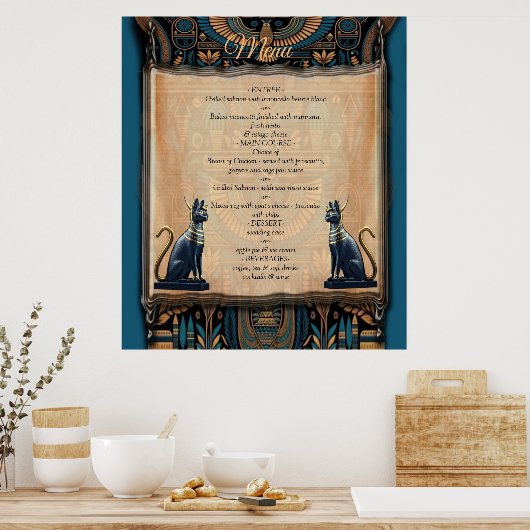 Modern Egyptisch, Islamitisch, Arabisch & Afrikaan Poster (Keuken)