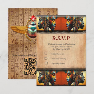 Modern Egyptisch, Islamitisch, Arabisch & Afrikaan RSVP Kaartje