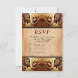 Modern Egyptisch, Islamitisch, Arabisch & Afrikaan RSVP Kaartje