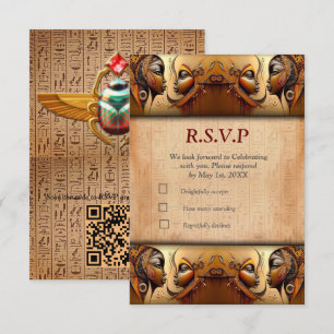 Modern Egyptisch, Islamitisch, Arabisch & Afrikaan RSVP Kaartje
