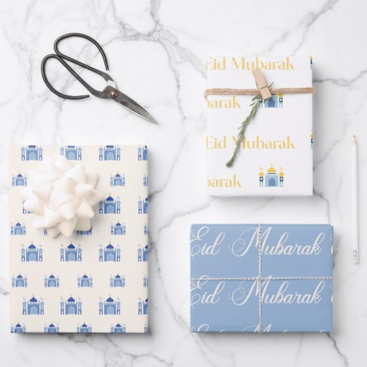 Modern Eid Mubarak cadeaupapier (Voorkant)