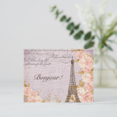 Modern  Eiffel Tower Paris Frankrijk Briefkaart (Staand voorkant)