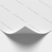 Modern Eigen Naam Minimalistisch Eenvoudig Cadeaupapier (Hoek)