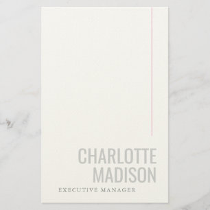 Modern Eigen Naam Trendy Minimalistisch Eenvoudig Briefpapier