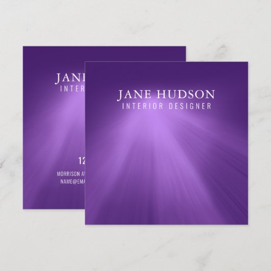 Modern eigentijdse elegante ontwerp paarse effen l kaart (Voorkant / Achterkant)