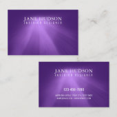 Modern eigentijdse elegante ontwerp paarse effen l visitekaartje (Voorkant / Achterkant)