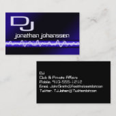 Modern Electric Professional DJ Visitekaartje (Voorkant / Achterkant)