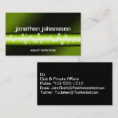 Modern Electric Professional DJ Visitekaartje (Voorkant / Achterkant)