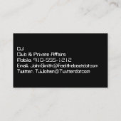 Modern Electric Professional DJ Visitekaartje (Achterkant)