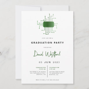 Modern Electrical Engineer Gradution Party nodigt Kaart