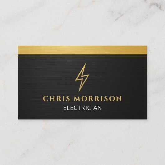 Modern Electrician QR Code Visitekaartje (Voorkant)
