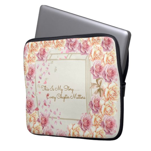 Modern Electronics Organizer Bag – Unique Design Laptop Sleeve (Voorkant Links)