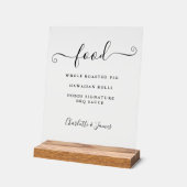 Modern Elegaant Handtekening Script Eetmenu Acryl Bord (Hoek)