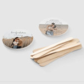 Modern Elegaant Huwelijksprogramma Handwaaier (Niet-gemonteerd)