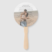 Modern Elegaant Huwelijksprogramma Handwaaier (Achterkant)