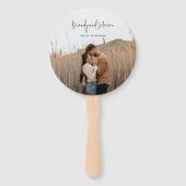 Modern Elegaant Huwelijksprogramma Handwaaier (Voorkant)