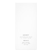 Modern Elegaant Script Bruiloftsmenu Reclamekaart (Achterkant)