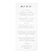 Modern Elegaant Script Bruiloftsmenu Reclamekaart (Voorkant)