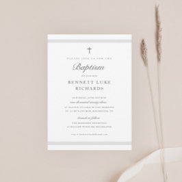 Modern Elegance Baptism Invitation Kaart