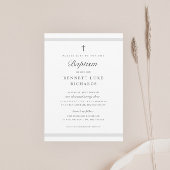 Modern Elegance Baptism Invitation Kaart