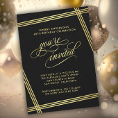 Modern Elegance Birthday Party Invitation Kaart