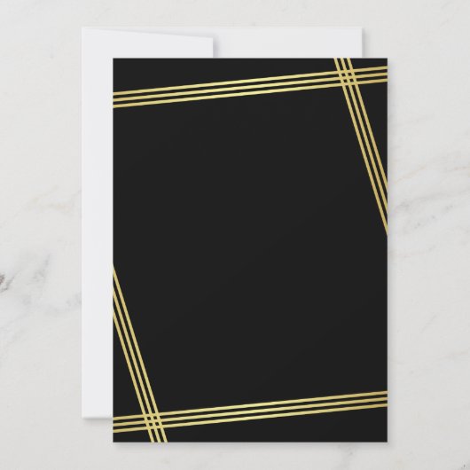 Modern Elegance Birthday Party Kaart (Achterkant)