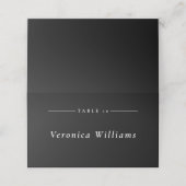 Modern Elegance Black and White Wedding Plaatskaartje (Buitenkant ongevouwen)