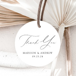 Modern Elegance Black Wedding Bedankt Bedankjes Labels