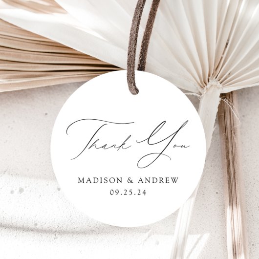 Modern Elegance Black Wedding Bedankt Bedankjes Labels