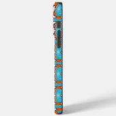 Modern Elegance Blauw Sinaasappel Wit Azulejos Teg Case-Mate iPhone Case (Achterkant / Links)
