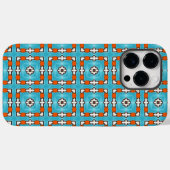 Modern Elegance Blauw Sinaasappel Wit Azulejos Teg Case-Mate iPhone Case (Achterkant (horizontaal))