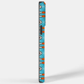 Modern Elegance Blauw Sinaasappel Wit Azulejos Teg Case-Mate iPhone Case (Achterkant / Rechts)