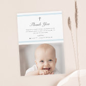 Modern Elegance Boys Baptisme Bedankkaart