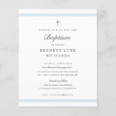 Modern Elegance Boys Baptisme Invitation (Voorkant)