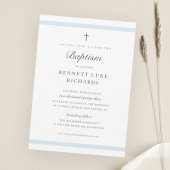 Modern Elegance Boys Baptisme Invitation