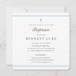 Modern Elegance Boys Baptisme Kaart