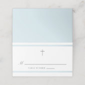 Modern Elegance Boys Baptisme Plaatskaartje (Buitenkant ongevouwen)