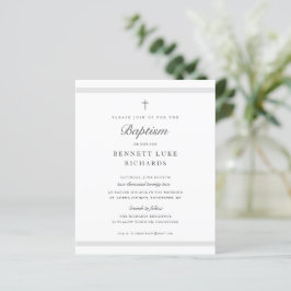 Modern Elegance Boys of Girls Baptism Invitation