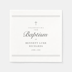 Modern Elegance Boys of Girls Baptism Napkins Servet