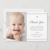 Modern Elegance Boys of Girls Baptisme Bedankkaart (Voorkant)