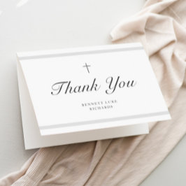 Modern Elegance Boys of Girls Baptisme Bedankkaart