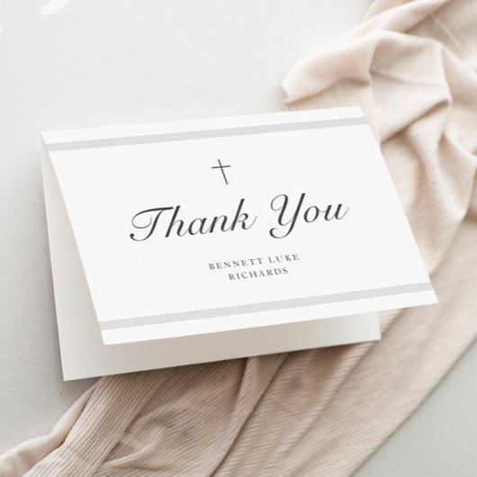 Modern Elegance Boys of Girls Baptisme Bedankkaart