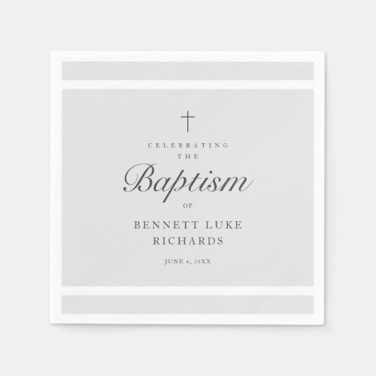 Modern Elegance Boys of Girls Baptisme Servet (Voorkant)