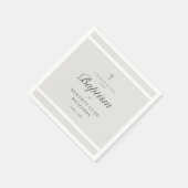 Modern Elegance Boys of Girls Baptisme Servet (Hoek)