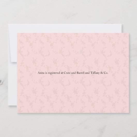 Modern Elegance Bridal Shower Kaart (Achterkant)